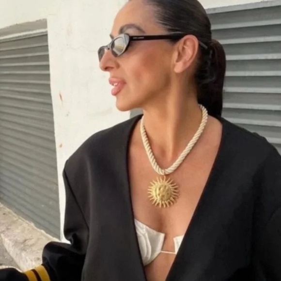 Zara Sun Gold Necklace - Picture 4 of 11